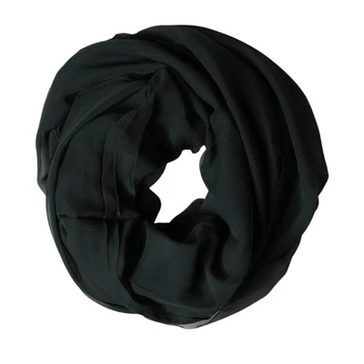 DOLCE & GABBANA Scarf Dark Green Stole Silk Neck Wrap Shawl 198cm x 130cm 750usd - Image 1 of 4