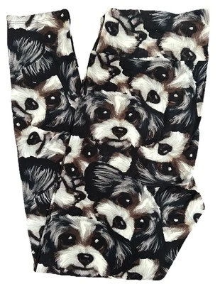 TC Lularoe Leggings Perro Cachorro Shih Tzu en Negro Talla 12-18 NUEVO 258343 Foto 1 de 4
