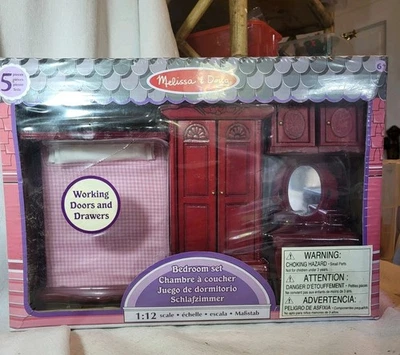 Melissa & Doug Dollhouse Miniature Bedroom Set NIB 1:12 Scale - Image 1 of 3
