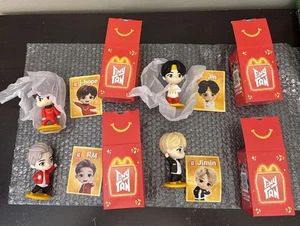 4 McDonald’s 2025 Tiny Tan/BTS RM Jin J-Hope Jimin Happy Meal Figure Lot - Picture 1 of 8