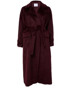 MAX MARA Flavio Belted Black Long Coat New & Authentic - Picture 1 of 2