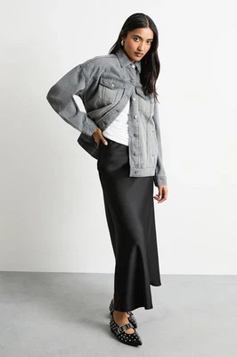 Warehouse Black Midi Skirt Womens Party Skirts - Image 1 of 4