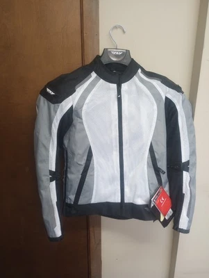 Chaqueta de malla Fly Racing Coolpro para mujer blanca/negra MEDIANA 477-8056M Foto 1 de 2