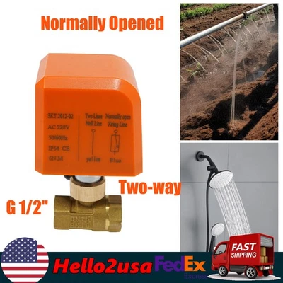 G 1/2" Motorized Ball Valve N/O Normally Opened 2-wire Motorized Ball Valve 220V - Image 1 of 4