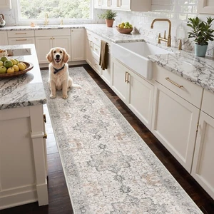 Alfombra Corredor 2x12, Antideslizante Vintage Pasillo Corredor Alfombras, Pila Baja Ligera M... - Imagen 1 de 8