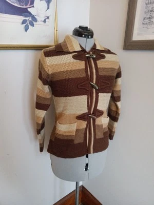 Cárdigan Suéter Vintage Años 70 MCM Retro Nuevo KGM 100% Oswald Talla Pequeña  Foto 1 de 4