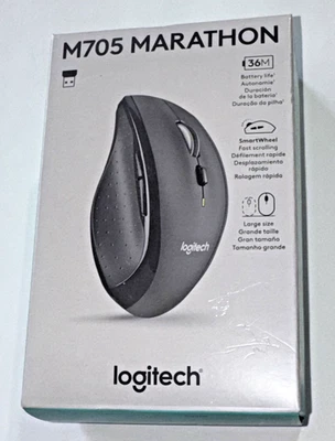 Logitech M705 Marathon (910-001935) Wireless Mouse - New in Box - Ships Quickly - Image 1 of 4