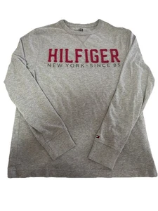 Camisa de Colección Tommy Hilfiger Para Hombres Pequeña Cuello Redondo Manga Larga Letra Elevada Logo - Imagen 1 de 7