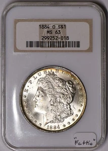 1884-O Morgan Dollar NGC MS-63; "Fattie" - Bild 1 von 4