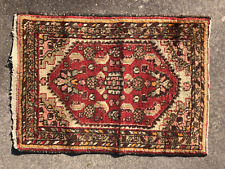 Vintage Antique 2' x 3' Hand Woven Wood Rug