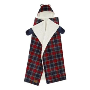 Casespun Holiday Plaid azul marino Sherpa tiro con capucha 50 X 60 - Imagen 1 de 1