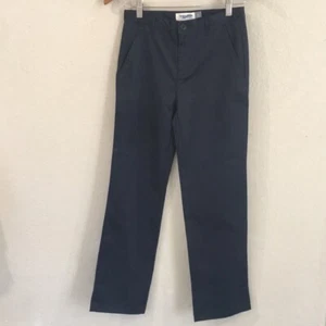 Old Navy Boys Sz 12 Pants Navy Blue Chino Straight Classic Uniform 100% Cotton - Picture 1 of 11