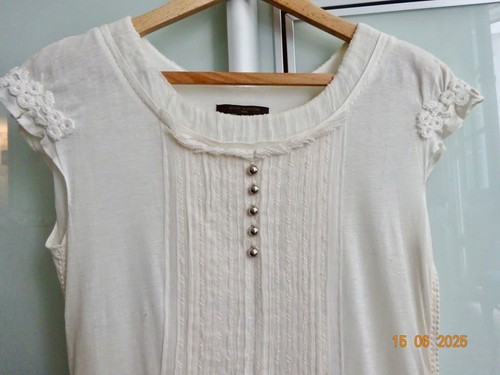 OFF WHITE Abito Louis Vuitton bianco sporco seta e cotone tg40