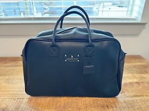 London Fog Weekender Alexander Pebble Satchel Large Black Duffle Bag Luggage