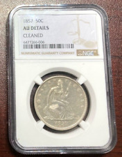1857 Seated Liberty Half Dollar Silver Coin - NGC Graded AU Details