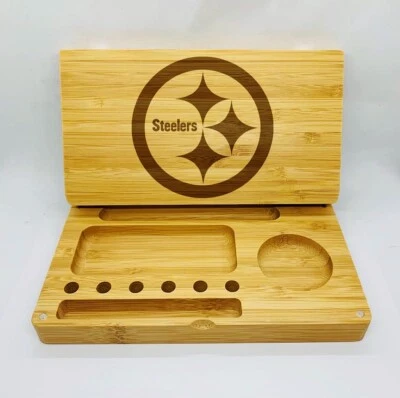 Pittsburgh Steelers Láser Grabado Imán Trasero Flip Estilo Bandeja Rodante Pop Regalo Foto 1 de 2
