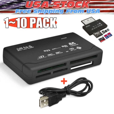 Memory Card Reader Mini 26-IN-1 USB 2.0 High Speed For CF xD SD MS SDHC lot - Image 1 of 4