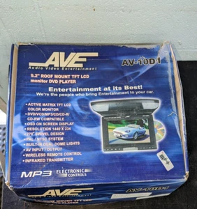 AUDIO VIDEO ENTERTAINMENT AV-10D1 9.2 ROOF MOUNT TFT LCD MONITTOR DVD PLAYER - Picture 1 of 9