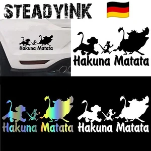 Hakuna Matata Auto Aufkleber Motorrad Sticker Wände- Simba Timon Pumba - 19x10cm - Bild 1 von 16