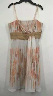 Vestido London Times para mujer acuarela rayas espagueti correa ajuste acampanado sol 6 Foto 1 de 4