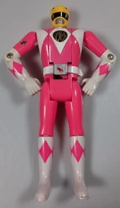 1993 Modellino Bandai Pink Mighty Morphin Power Ranger-Flip Head (leggi la scrivania) - Foto 1 di 7