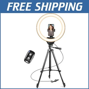 14'' LED Ring Light with 50'' Tripod & Smartphone Holder for Perfect Lighting - Picture 1 of 8