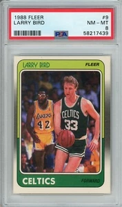 1988 Fleer #9 Larry Bird PSA 8 - Picture 1 of 2