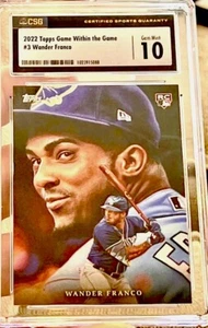 Wander Franco RC CSG 10 Gem Mint Game Within The Game RAYS #3 Topps 2022🔥 - Picture 1 of 2