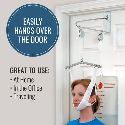 Dispositivo de tracción de cuello cervical DMI sobre la puerta para fisioterapia ayuda Foto 1 de 4