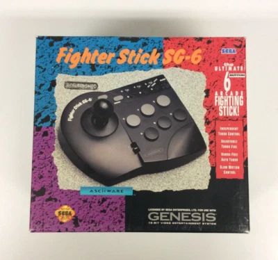 Sega Genesis 6 Button Fighter Stick SG-6 joystick Used In Box - Image 1 of 4