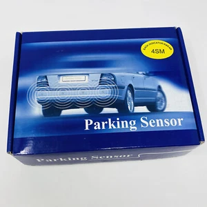 Black LED Display Car 4 Parking Sensor Reverse Backup Radar Alarm System Kit - Picture 1 of 5