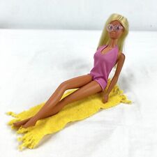 VTG 1971 Sun Set Malibu Barbie Doll 1067 PJ Pink Swimsuit MOD Bubble Sunglasses