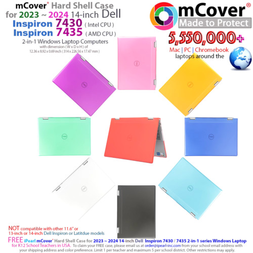 NEW mCover® Case for 2023~2024 14" Dell Inspiron 7430 7435 2-in-1 series Laptops