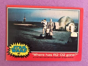 Topps 1977 Star Wars Card - Red Series #80 Where has R2-D2 Gone? - Picture 1 of 2