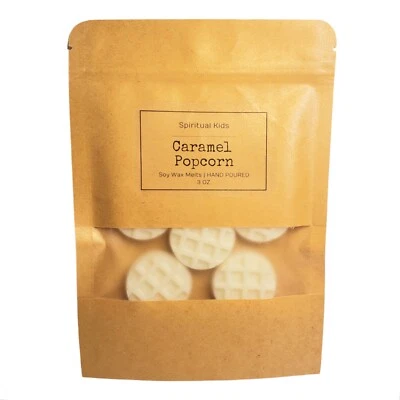 Caramelo palomitas de maíz cera de soja se derrite 3 oz | La cera de alimentos se derrite | En forma de gofre  Foto 1 de 2