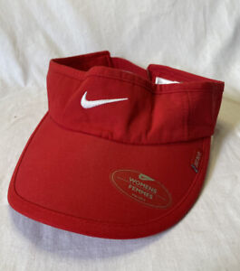 Nike Stitched Logo Visor Hat Women's Size Adjustable Tennis Cap Pre Owned