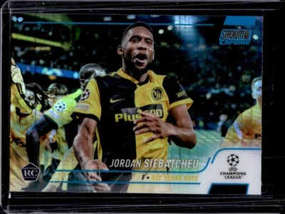2021 Stadium Club Chrome UEFA Jordan Siebatcheu RC Blue Prism Refractor #70 - Image 1 of 2