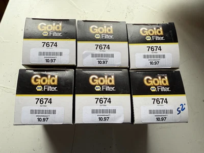Case (6) NAPA Gold 7674 Oil Filter Encore Chevy Cruze Colorado GMC Canyon Astra - Image 1 of 4