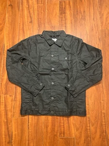 Flint And Tinder Flannel Lined Waxed Trucker Jacket Mens Size Medium-Tall Coal - Picture 1 of 8