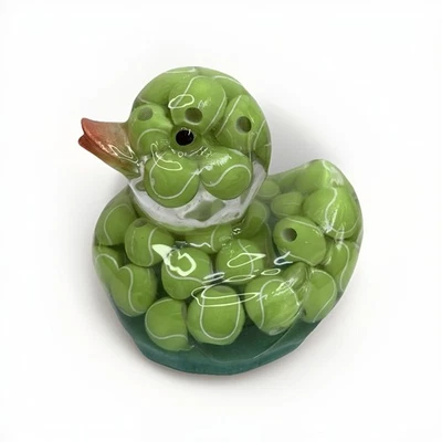 Pato de tenis, regalo deportivo, tenis, regalo de pato, hecho a mano, arte de resina, con caja de regalo Foto 1 de 3