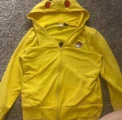 Pokemon Niños Personaje Pikachu Disfraz Estampado Cremallera Chaqueta Sudadera con Capucha Talla Grande Foto 1 de 3
