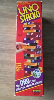 Uno Stacko - 1994 Mattel Family Block Tower Game - Complete in Box — - Image 1 of 4