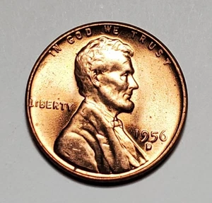 1956 D LINCOLN WHEAT PENNY UNC #C9025 - Picture 1 of 2