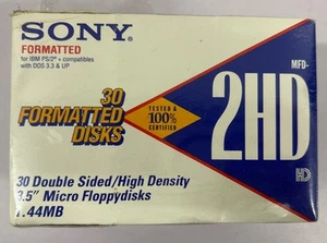 New - 3x Sony 10 Pack 3.5" Micro Floppy disks MFD-2HD - Picture 1 of 4