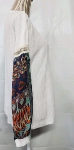 Grace & Emma Women's Sheer Long Sleeves V Neck Blouse Top Size Small - Picture 1 of 6