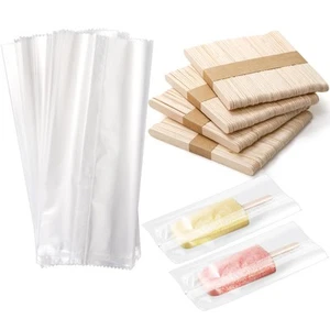 600 Pieces Popsicle Bags and Sticks Set, 300 PCS Disposable Plastic Popsicle ... - Picture 1 of 8