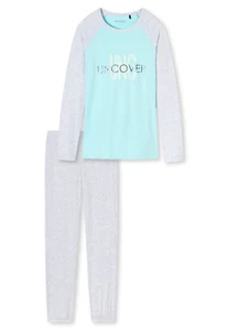 Schiesser Girl Long Pajamas Uncover M L 164 176 100% Cotton Pajamas - Picture 1 of 2