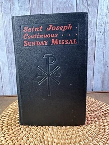 1957 Heiliger Josef durchlaufendes Sonntagsmessbuch Farbbilder durchgehend - Bild 1 von 11