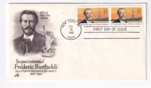 Frederic Bartholdi Skulptur der Freiheitsstatue Erster Tag Ausgabe 18. Juli 1985 - Bild 1 von 1