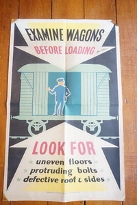 c1940s Examine Wagons Before Loading BTC Railway Train Poster - Bild 1 von 5